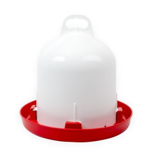 Hühnertränke, Doppelmanteltränke 6 Liter - eine leicht befüllbare Wassertränke aus bruchfestem Kunststoff mit Bajonettverschluss - Hühner Zubehör.