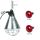 Rotlicht Wärmelampen Set, mit 2 Infrarot-Lampen 60 W & 100 W, Schutzkorb mit 2,5 m Kabellänge & 2 m Kette. Alternative zu Wärmeplatten - 